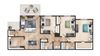 Cherie Floor Plan 1367 Square-Foot Cherie Floor Plan at Mirabelle Apartments, Mobile, 36608